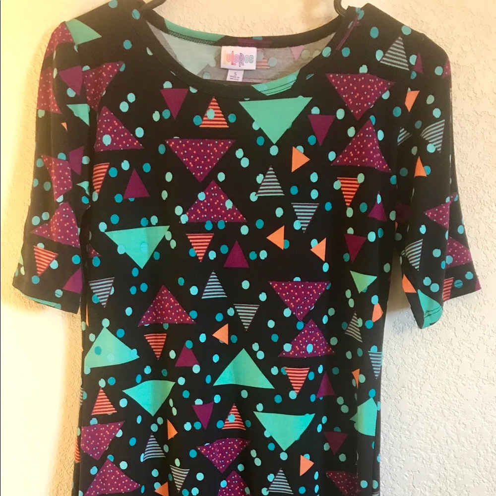 LuLaRoe Small Julia Dress Triangle Print