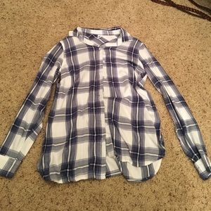Blue & White Old Navy Flannel