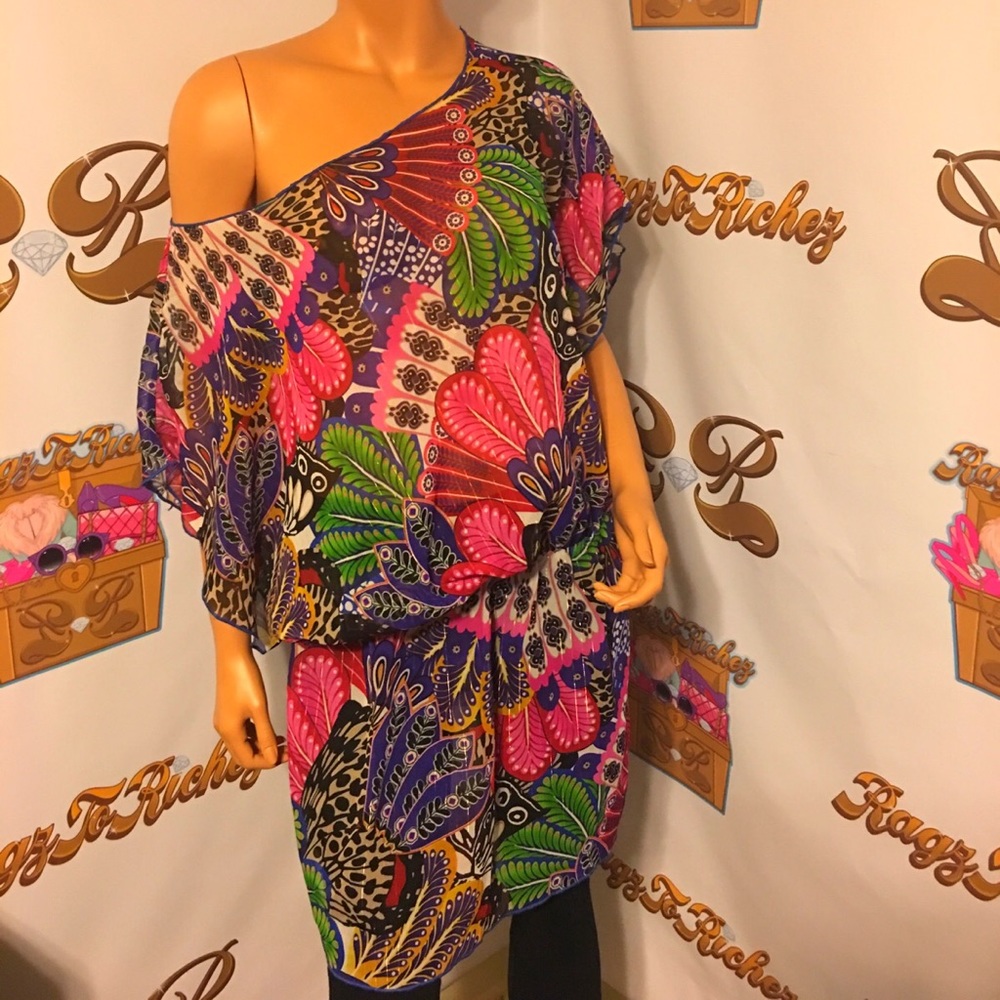 Tropical paradise swim suit cover up