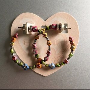 Brighton "Flower Child" Hoop Earrings
