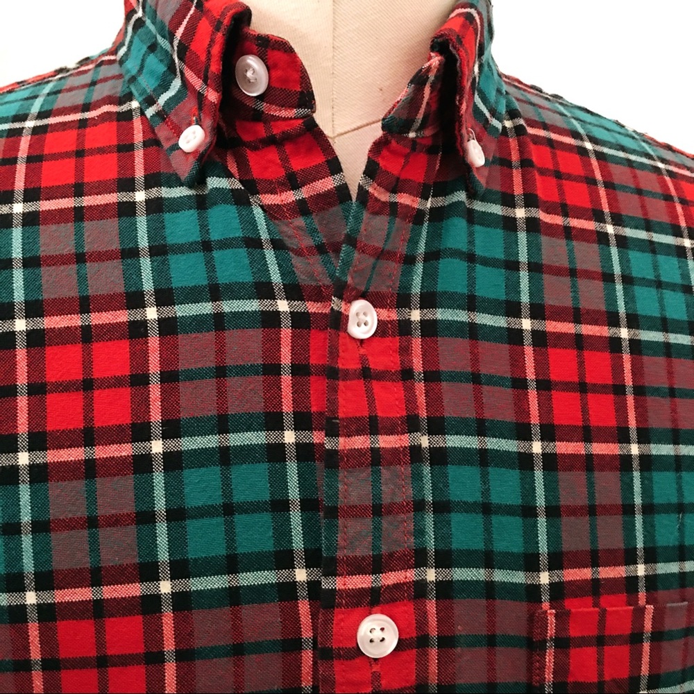 J. Crew Men's Plaid Oxford Shirt - S