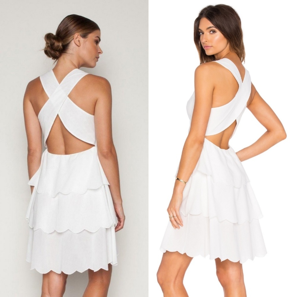 Marysia swim white scallop hem dress new - Picture 2 of 3