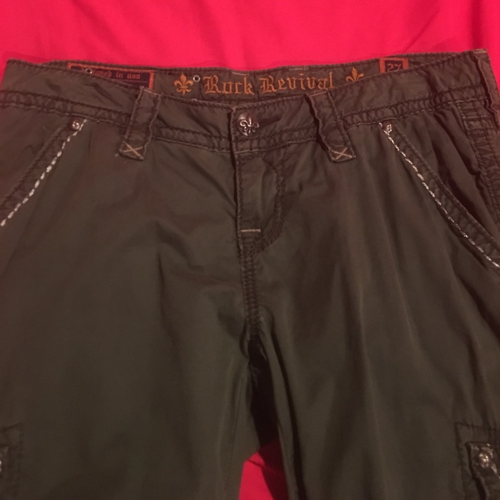 Very rarely seen Rock Revival Cargo Capri pants
