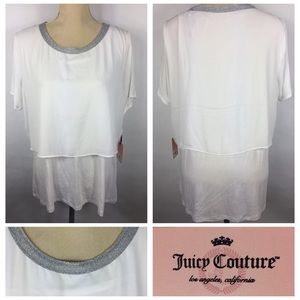 Juicy Couture Dressy T-Shirt Metallic Trim NWTs XL