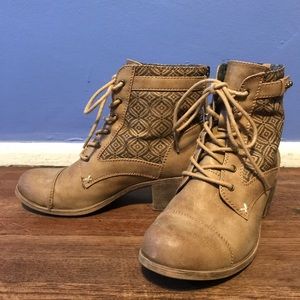 Roxy heeled combat style boots