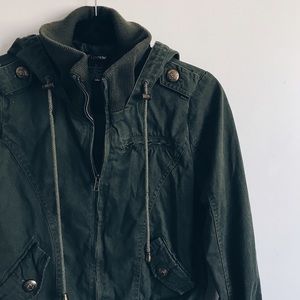 Army Green Utility/Army Jacket with Hood