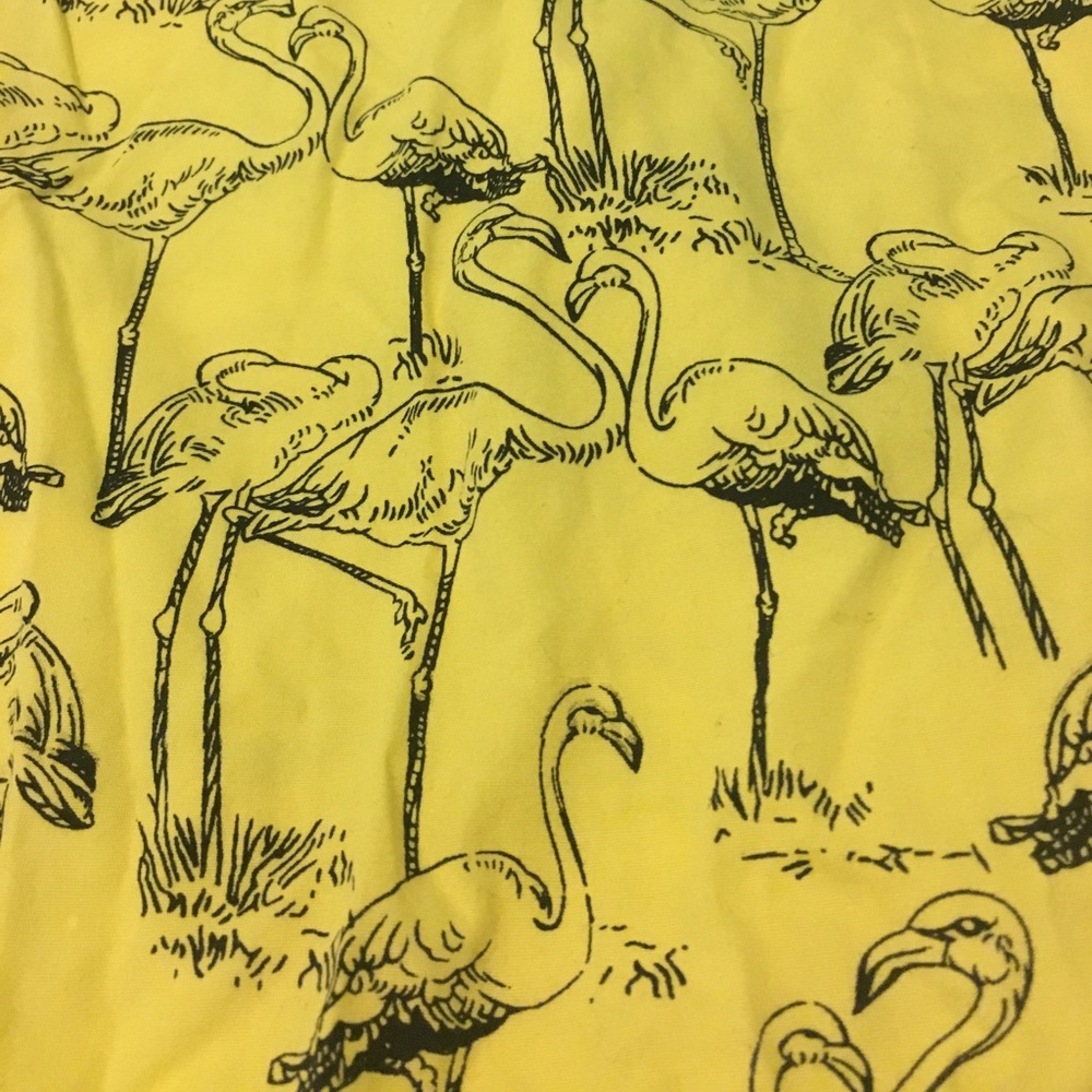 Last chance before goodwill! Modcloth yellow flamingo tank top eShakti L 14