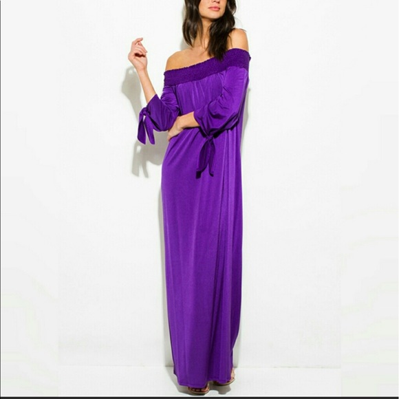 💛Off the Shoulder Maxi/RED SASH BELT - Picture 2 of 6