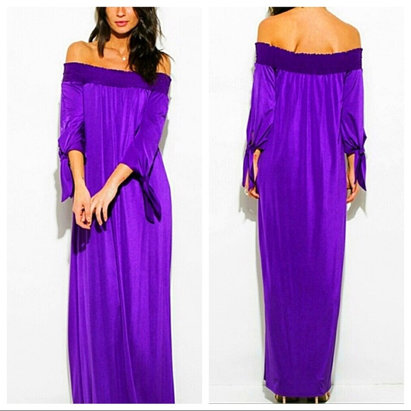 💛Off the Shoulder Maxi/RED SASH BELT - Picture 5 of 6