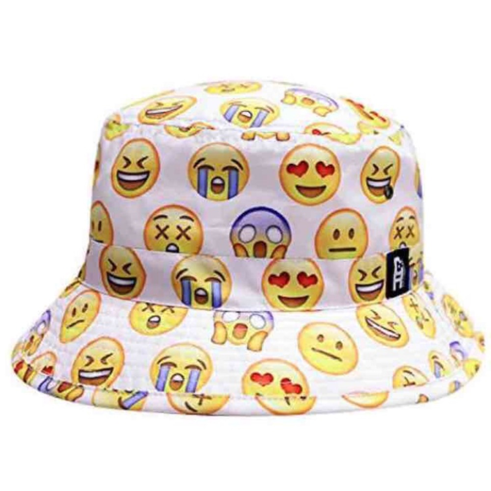 Emoji bucket hat.