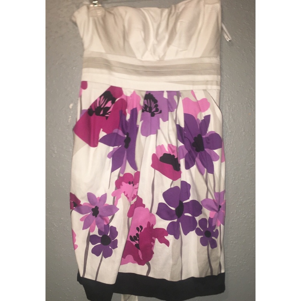 Strapless Flowered Dress