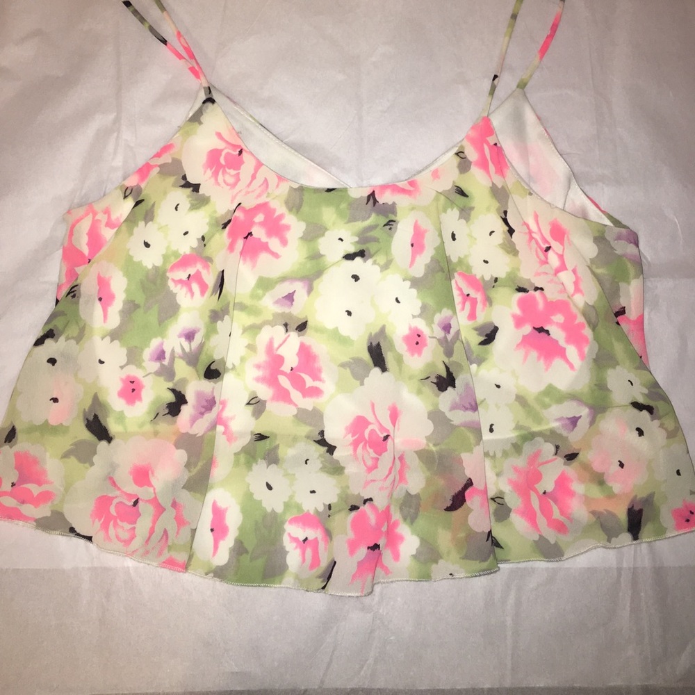 Charlotte Russe, medium floral crop top