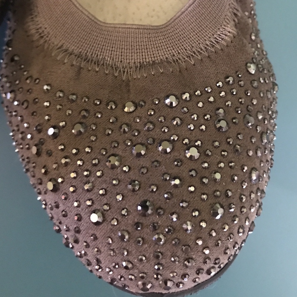 Mossimo Gray Sparkly Scrunch Flats