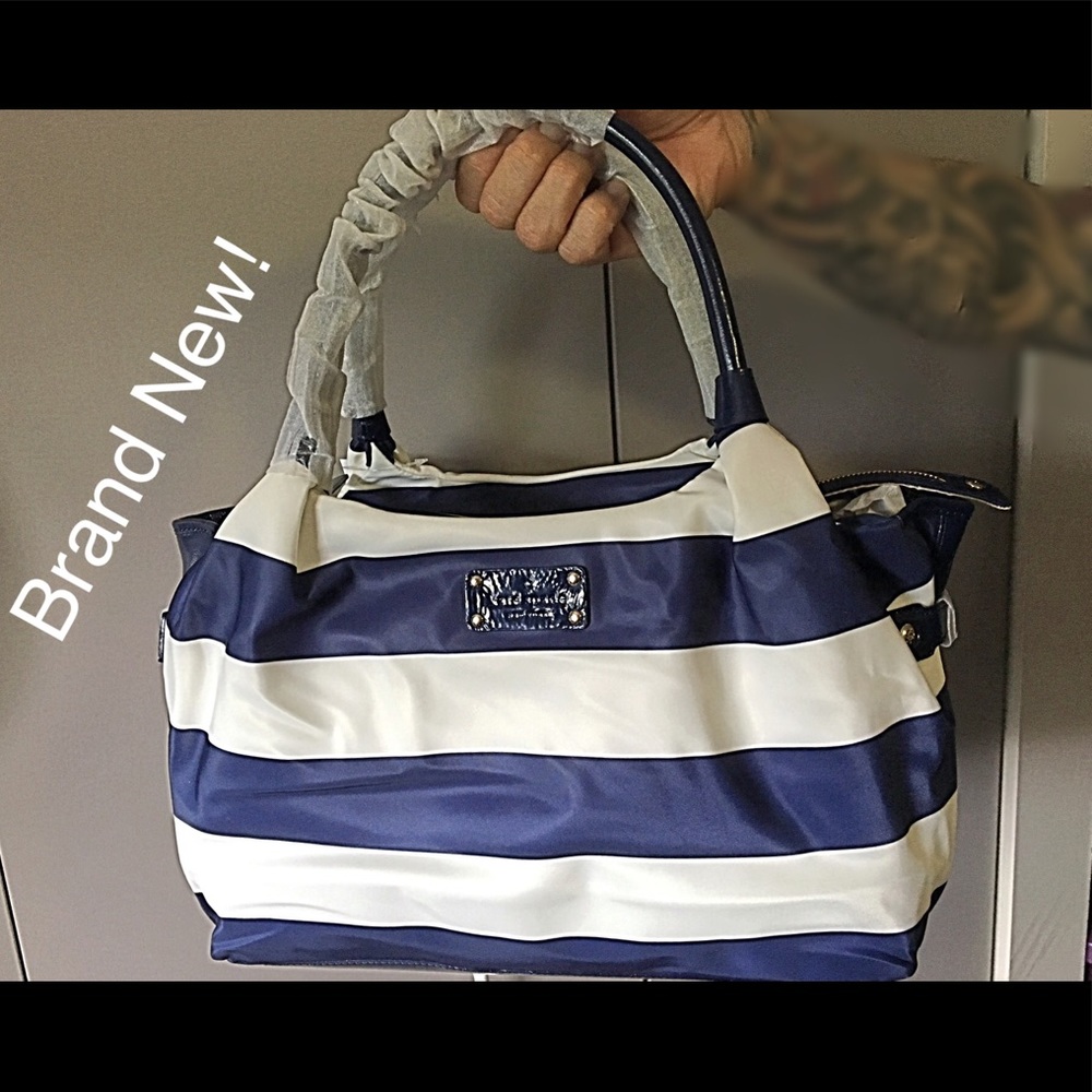 NEW Kate Spade Cambridge Stripe Stevie Handbag