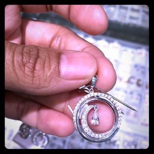 Maui wave pendant 14k gold class s13 diamonds