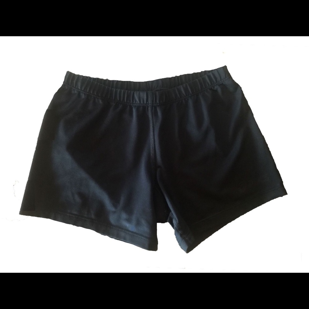ASICS Size S Nylon Black Stretchy Athletic Shorts
