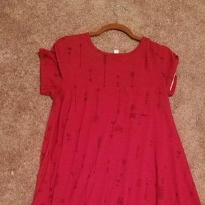 LulaRoe hot pink Carly with arrows