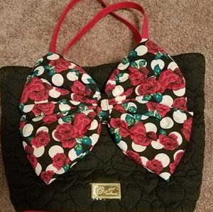 Betsey Johnson purse with floral bow