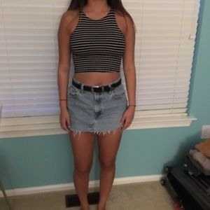 American Apparel striped crop top