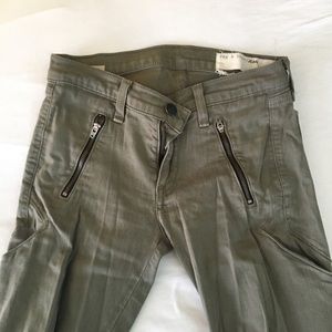 Rag & Bone military style green jeans