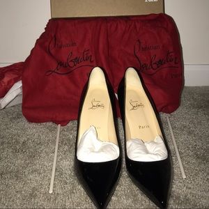 Worn once Pigalle Blck patent 85 mm