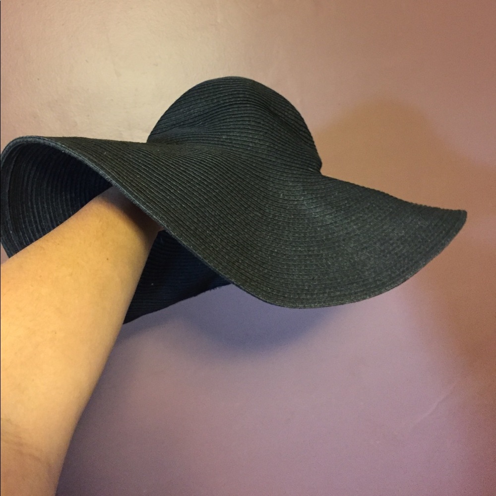 JCrew black floppy hat
