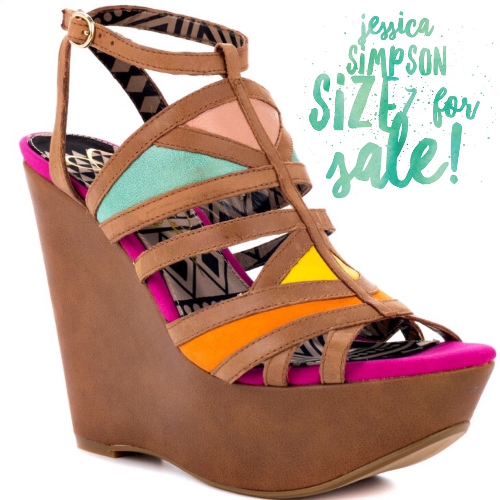 Jessica Simpson multicolored wedges