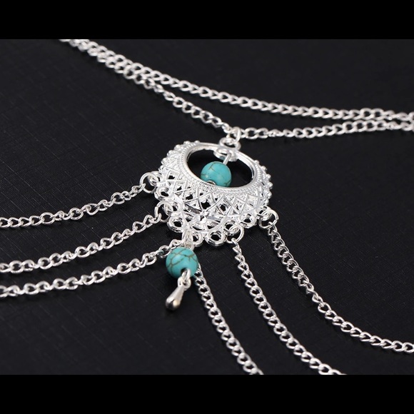 🎈SALE🎈2PC Silver Bohemian Natural Stone Anklets - Picture 4 of 6