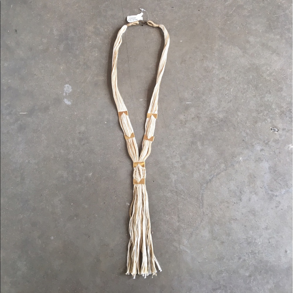 NWT. free people cream tassel necklace - Picture 1 of 6