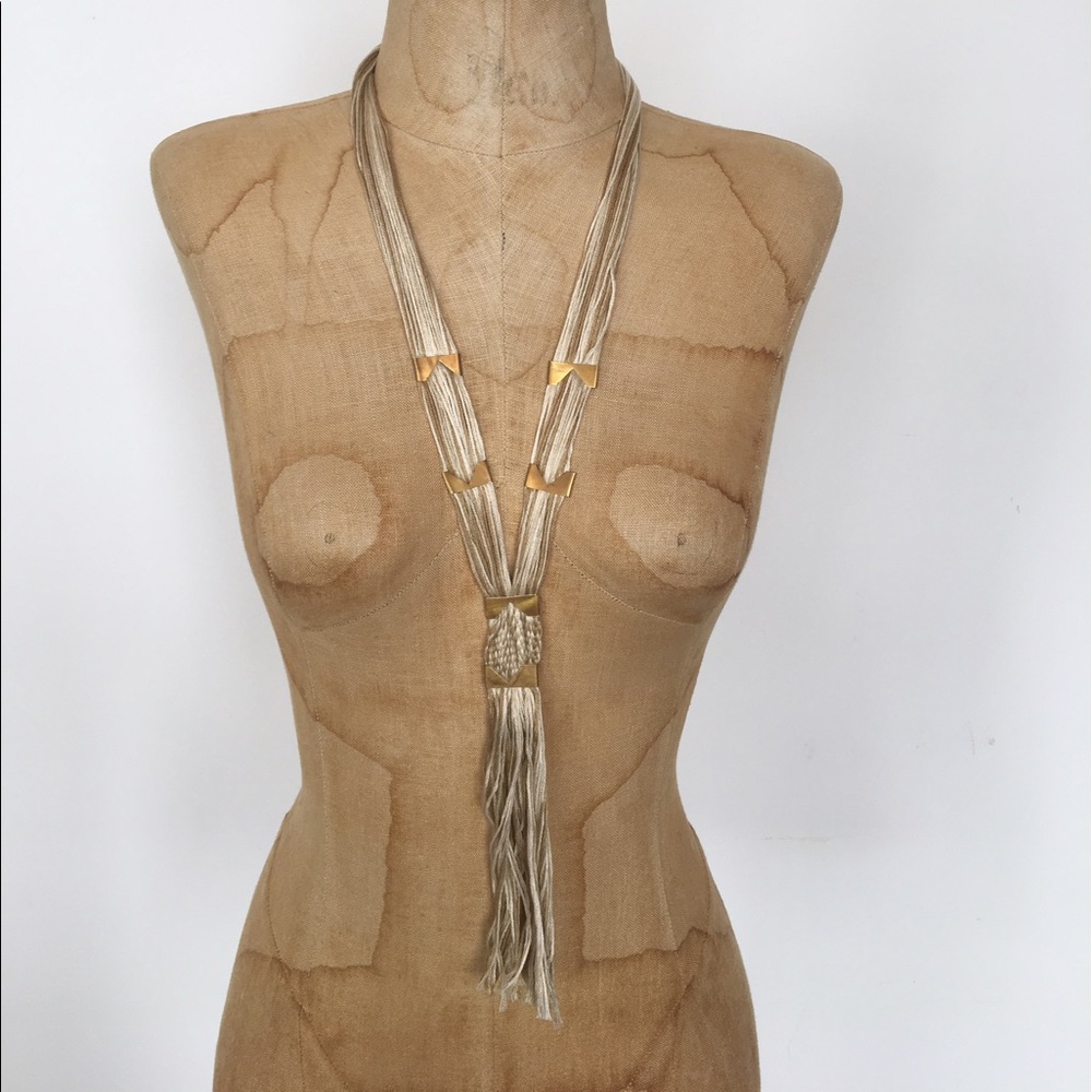 NWT. free people cream tassel necklace - Picture 4 of 6