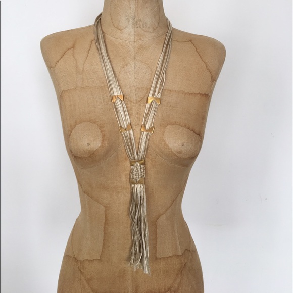 NWT. free people cream tassel necklace - Picture 4 of 6