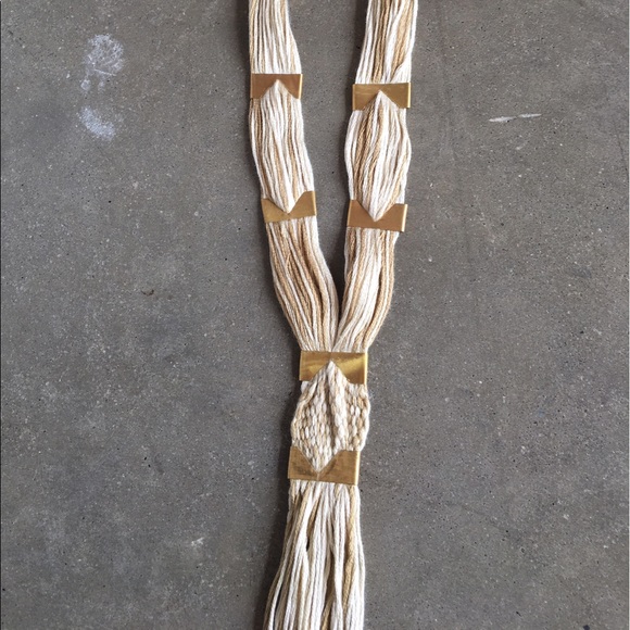 NWT. free people cream tassel necklace - Picture 5 of 6