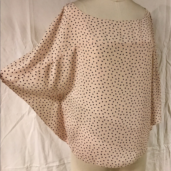 RACHEL Rachel Roy silk batwing dot top M EUC - Picture 2 of 8