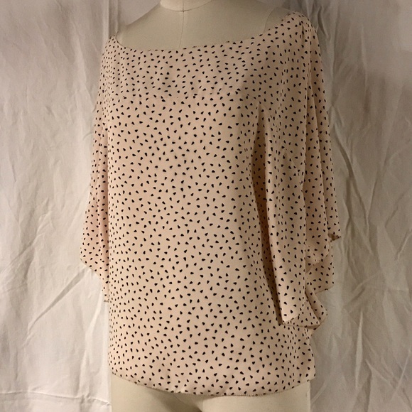 RACHEL Rachel Roy silk batwing dot top M EUC - Picture 7 of 8