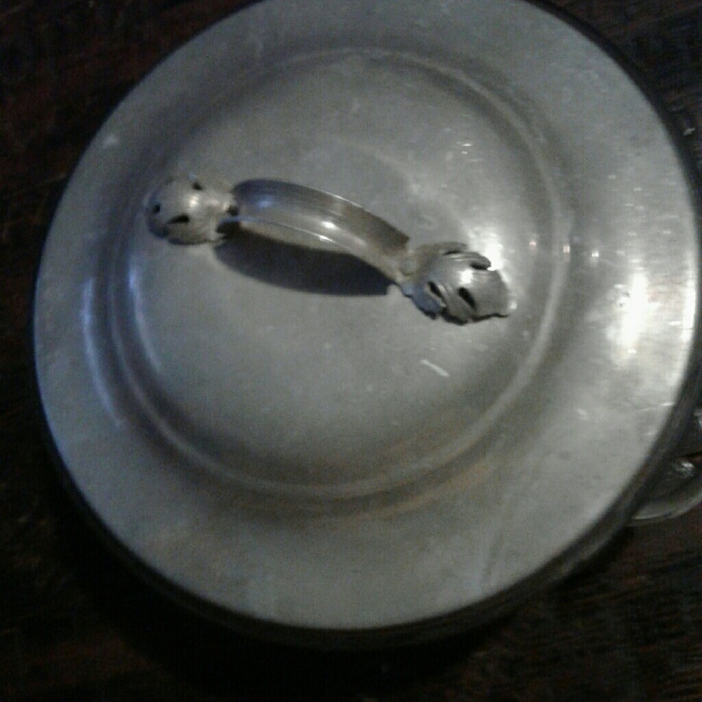 Vintage aluminum serving dish