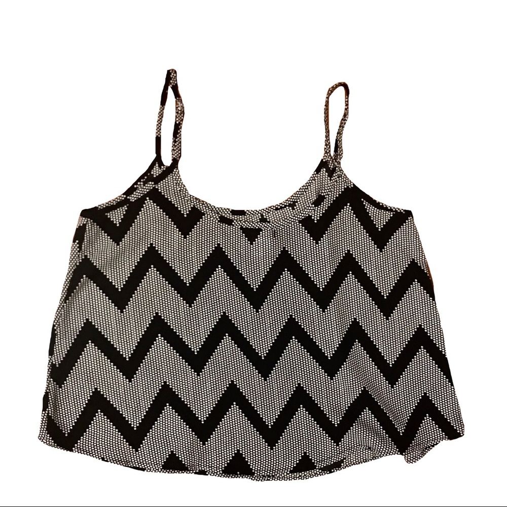 Wet Seal Juniors Size Medium Black & White Cami