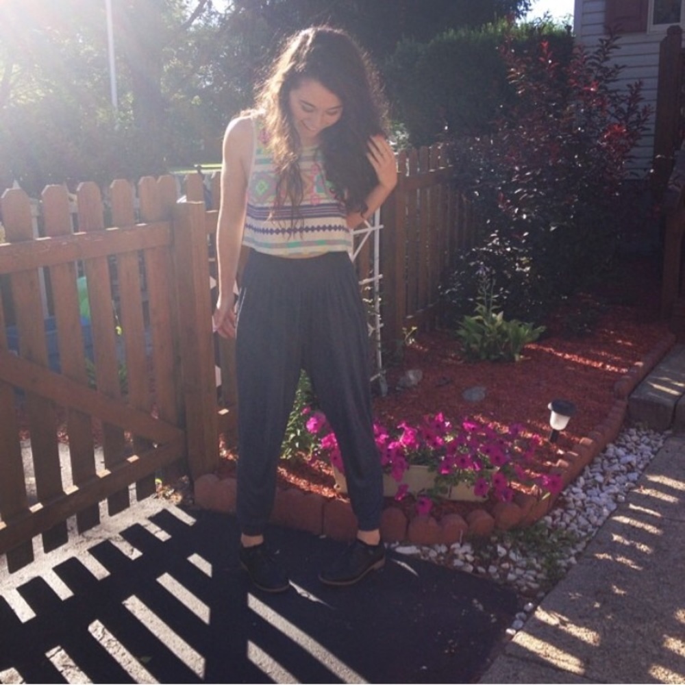Tribal print crop top