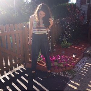 Tribal print crop top