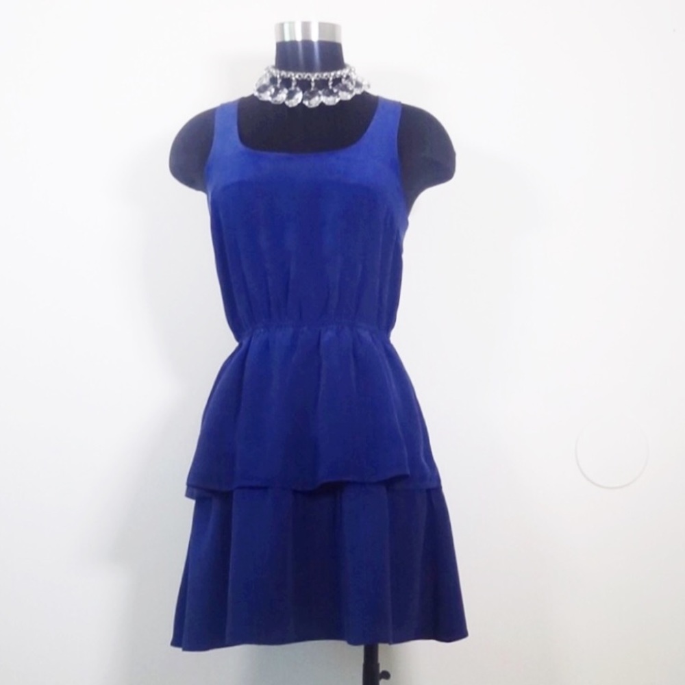 Amanda Uprichard Racerback fitted waist silk dress