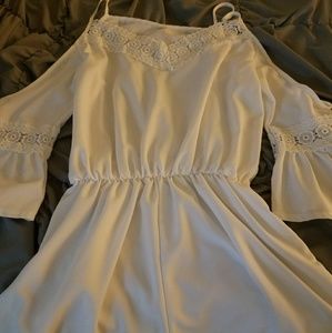 Brand new white shorts romper