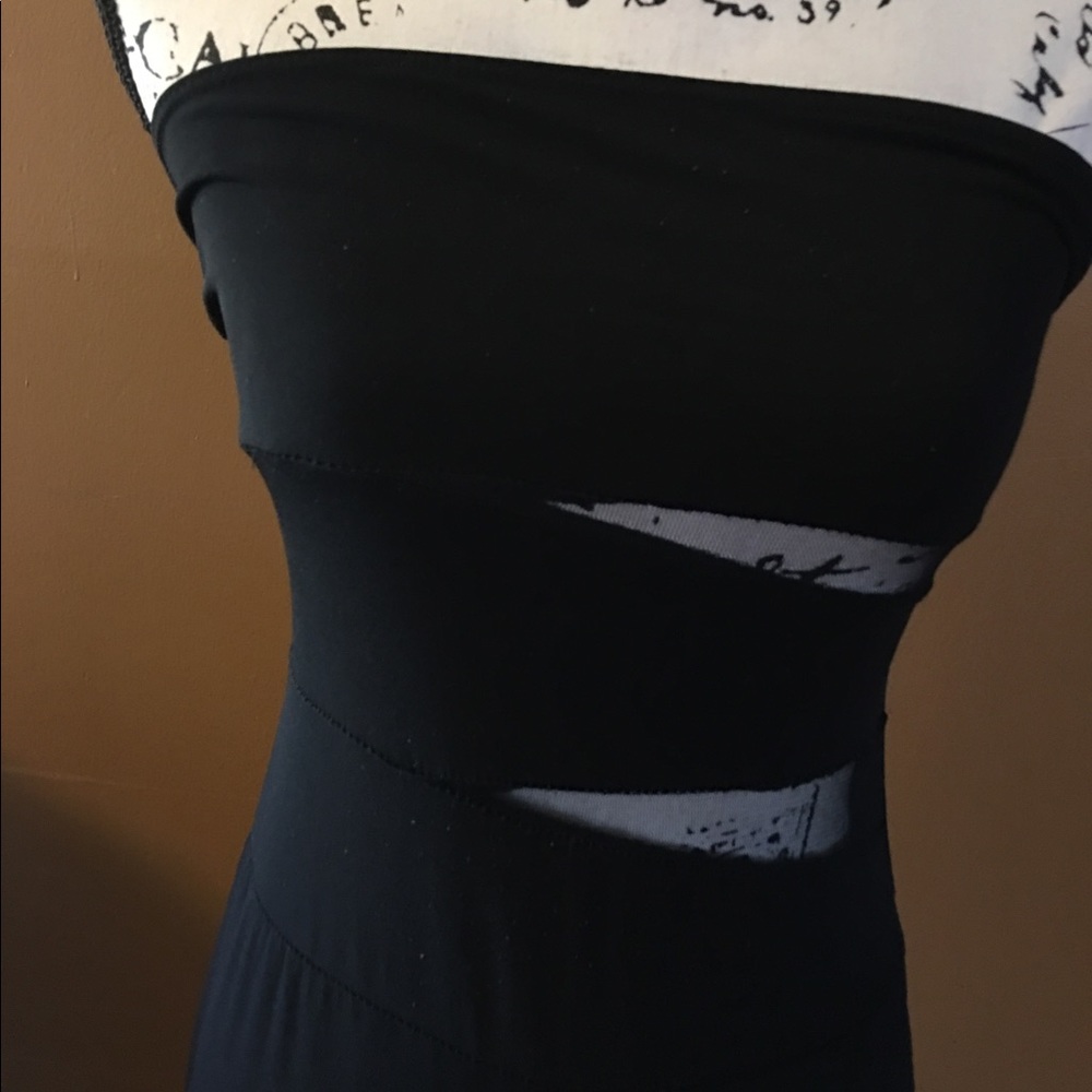 LADIES BLACK SEXY TUBE TOP PANTS ROMPER