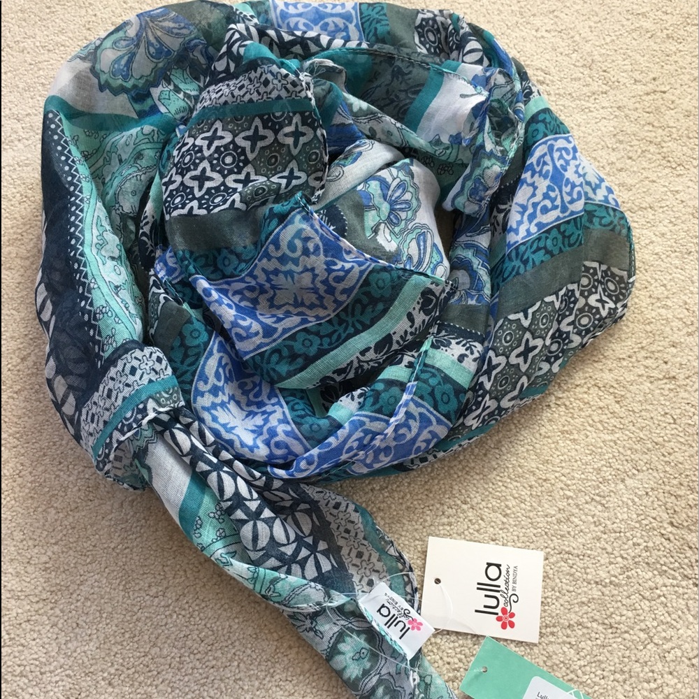Shades of Blue/Green Summer Scarf