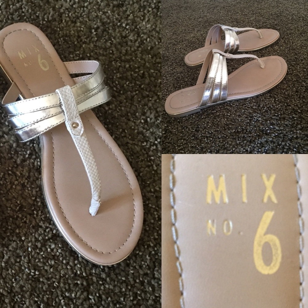 MIX No. 6 gold slip on sandals ☀️dressy/casual😍