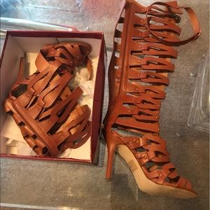High heel gladiator sandals