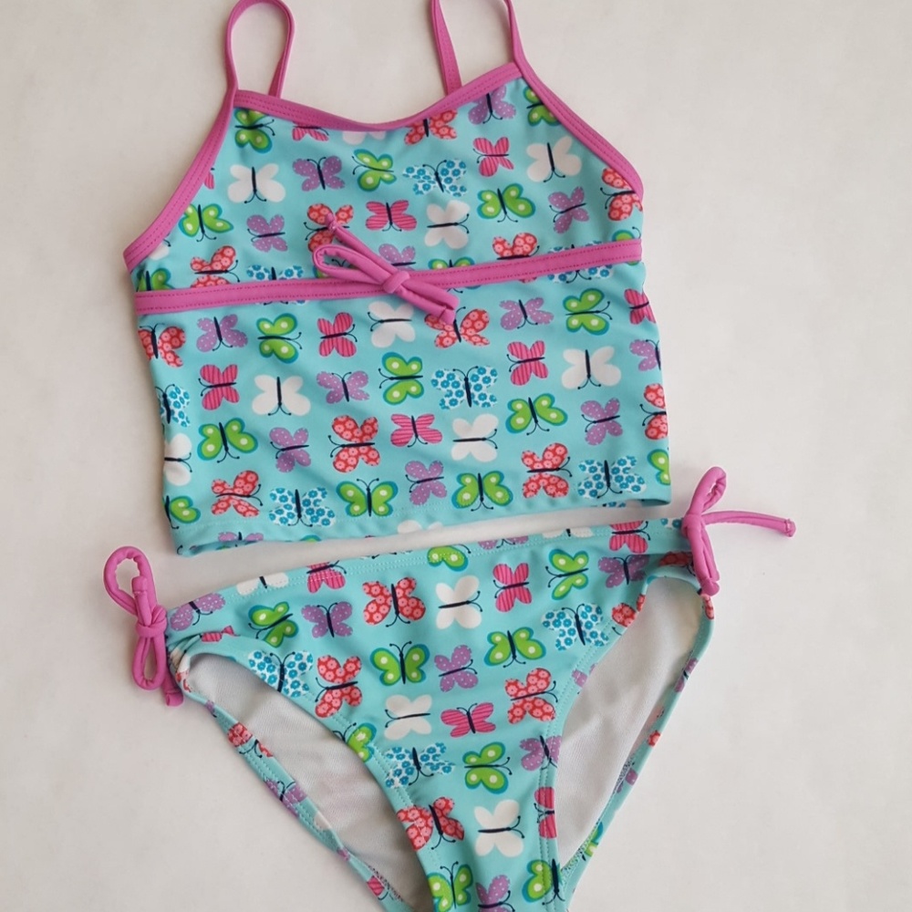 Jumping Beans Blue Butterfly Tankini Swim Suit