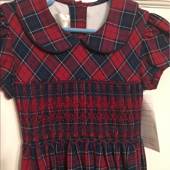 Strasburg Other - 🌼🌼 NWT Strasburg plaid Hand Smocked dress,size 7