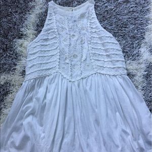 Anthropologie white peplum top