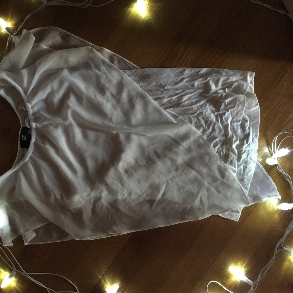 White and mesh shirt