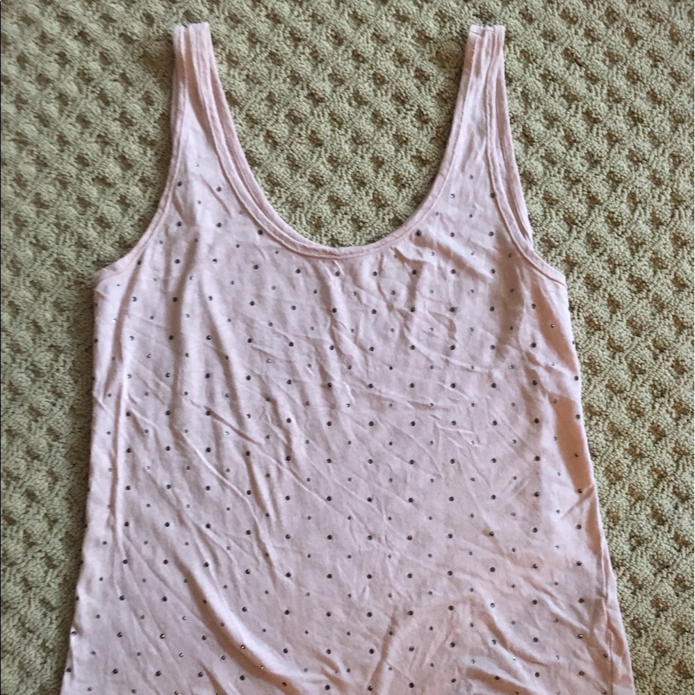 J.Crew Light Pink Rhinestone Tank