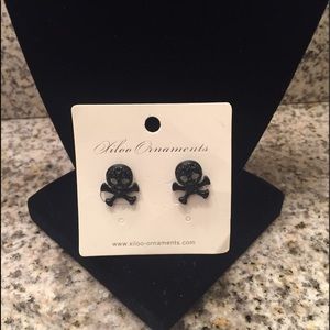 Black Skull Earrings
